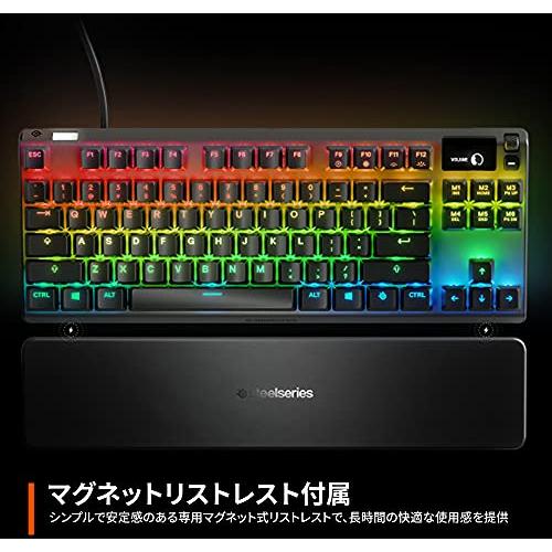 SteelSeries ゲーミングキーボード テンキーレス 青軸 有線 日本語配列 有機ELディスプレイ搭載 Apex 7 TKL Blue S｜makotoya1259｜06