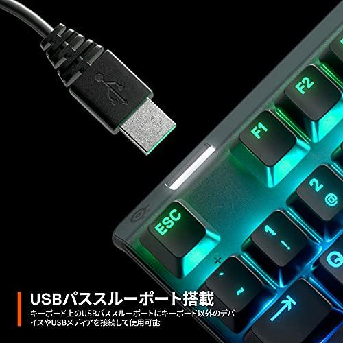 SteelSeries ゲーミングキーボード テンキーレス 青軸 有線 日本語配列 