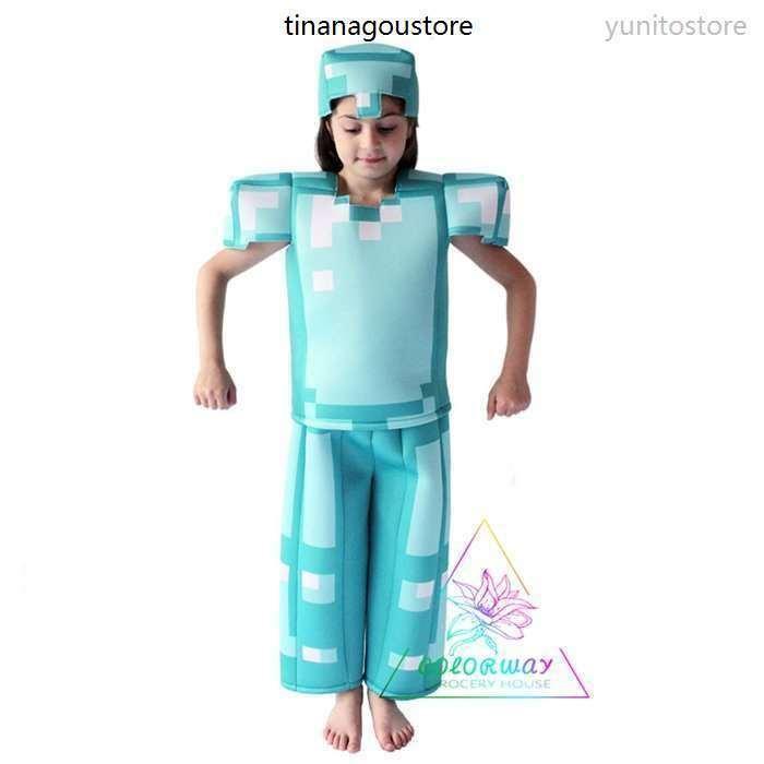 ハロウィンコスチューム マインクラフト Minecraft Steve 子供 子供 コスプレ衣装 上下セット 980cp01