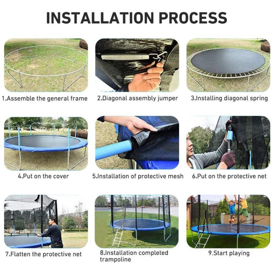 【〜6/6まで出品】 保護ネット、ジャンピングマットと春カバーパディングアウトドアトランポリンとトランポリン、子供と大人のためのアウトドアトランポリン、屋外の大型バンジーベ 【IQY1260115057】(44969円)