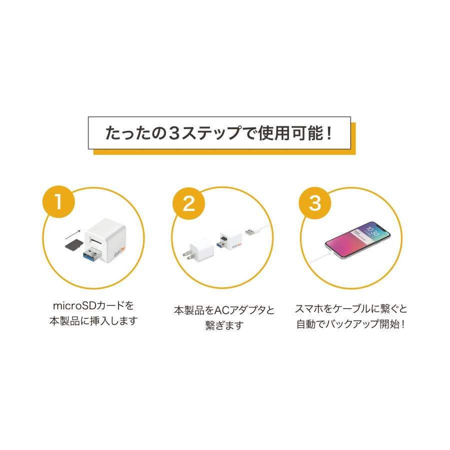 Maktar Qubii Duo 256G Type-C 充電しながら 自動バックアップ