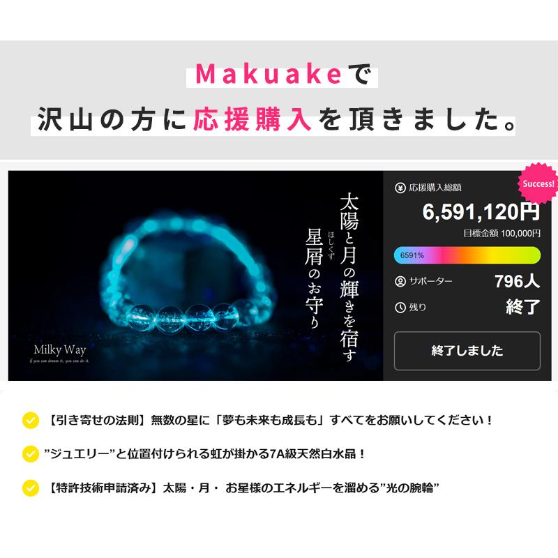 Makuake公式 願いが届く 無数の星が導く奇跡 光り輝く星屑の天然白水晶