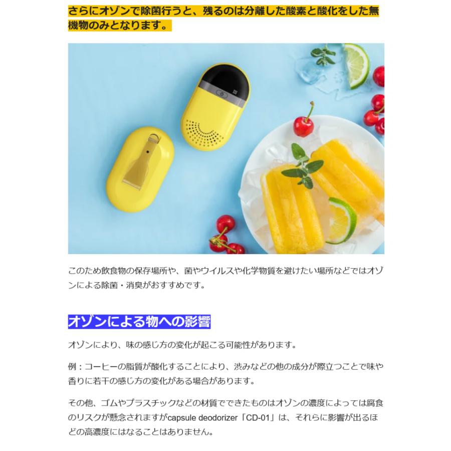 Makuake公式 充電式手のひらサイズの消臭機 capsule deodorizer「CD-01