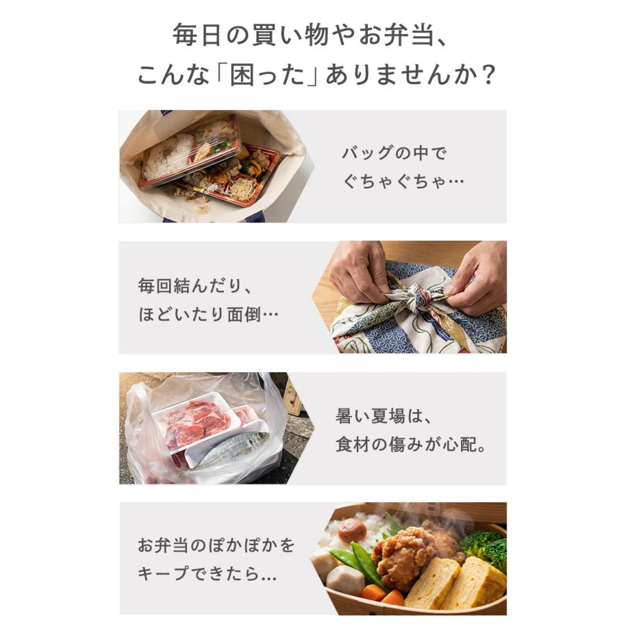 Makuake公式 お肉お弁当アイス、これ1枚で冷たさキープ。エコバッグと