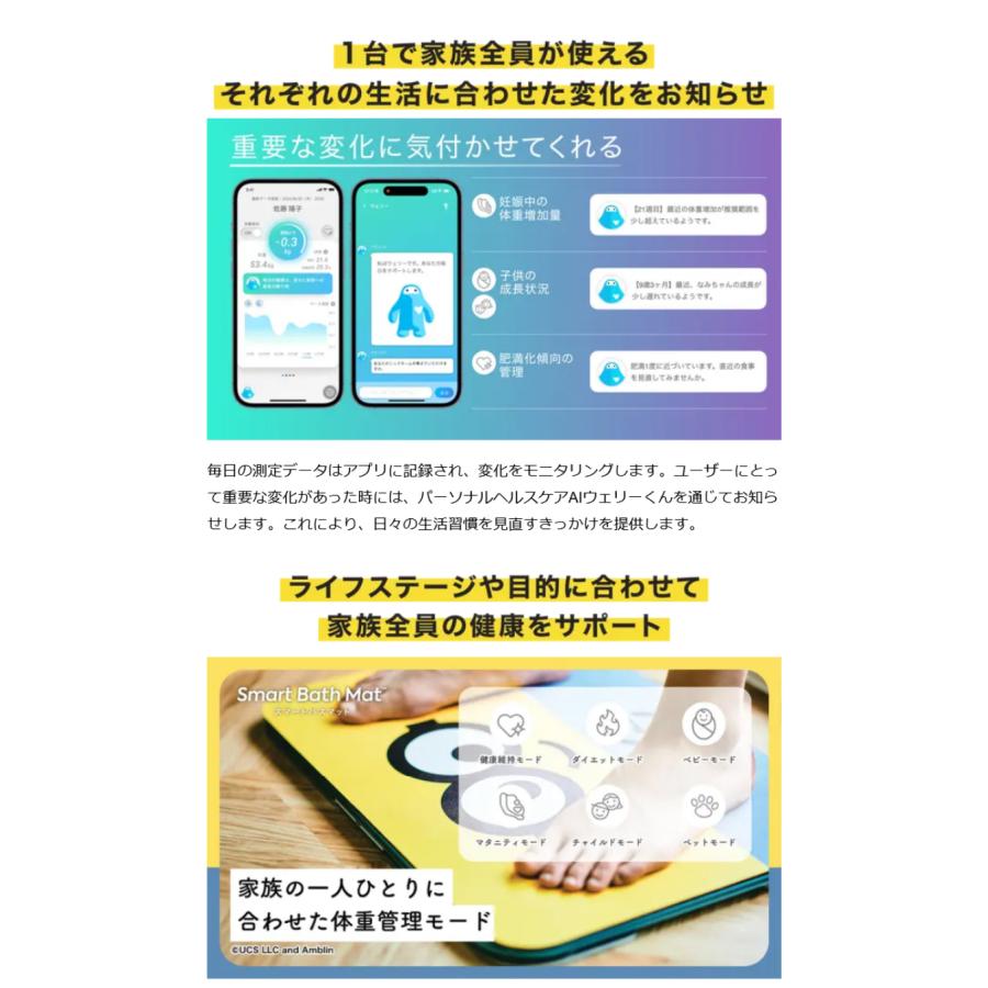 Makuake公式 体重・体組成を測定できる、バスマット。スマート