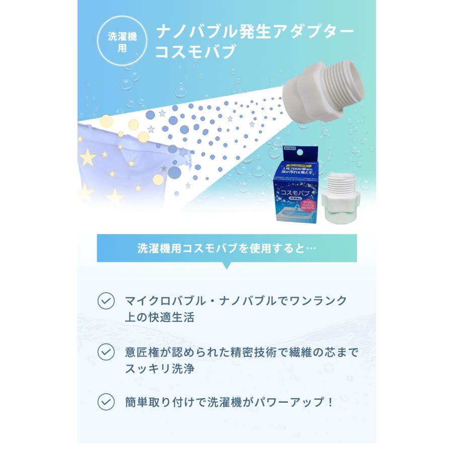 Makuake公式 マイクロバブル・ナノバブル発生アダプター洗濯機用登場