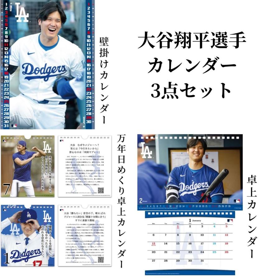 大谷翔平 カレンダー 2025 壁掛け 日めくり 卓上 3点セット 31日 万年