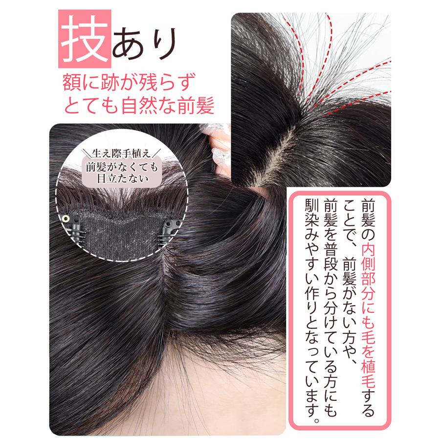 TefuRe 部分ウィッグ 女性 人毛100% 黒 薄毛対策 頭頂部 生え際 TefuRe 部分ウィッグ 女性 人毛100% 黒 薄毛対策 頭頂部 生え際