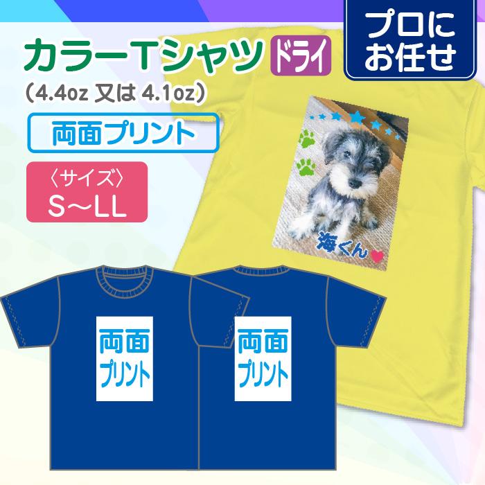 【プロにお任せ】オリジナルカラーTシャツ（ドライ）　両面 | 