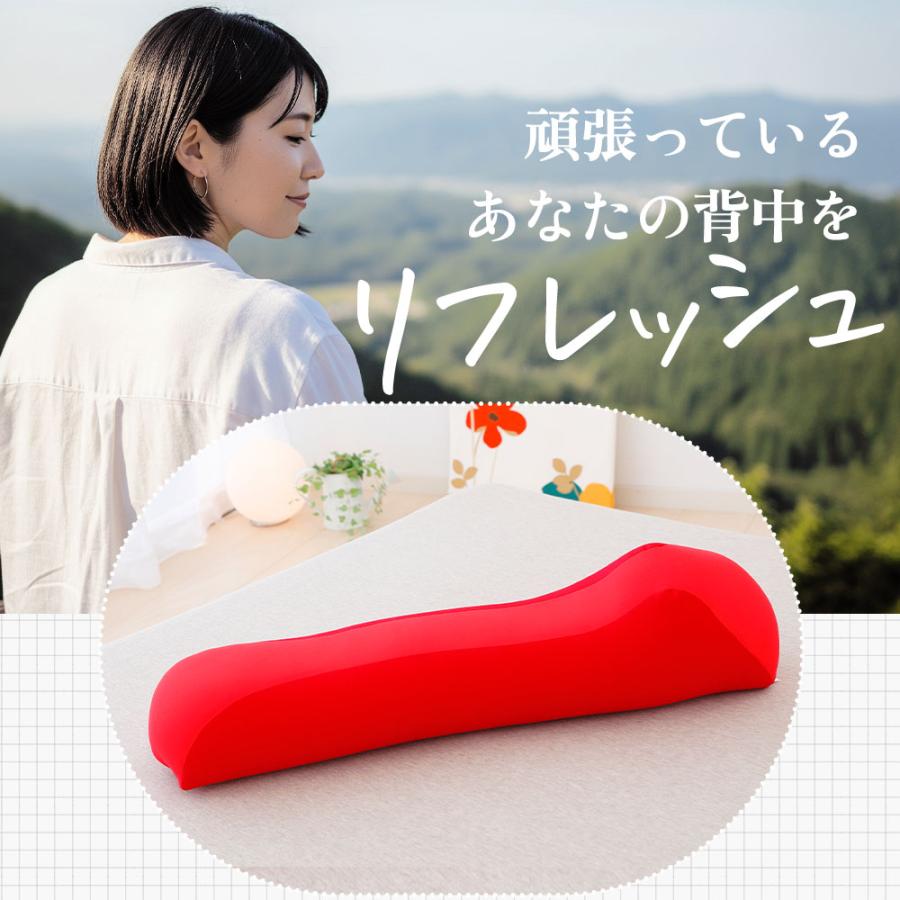 腰枕 腰痛 クッション ビーズ サポート 背当て 首 背中 ストレッチ 器具 背筋を伸ばすグッズ 背中のコリ 日本製 王様の背中枕 母の日 | 王様 | 04