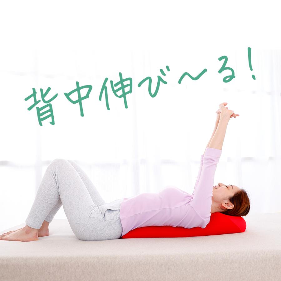 腰枕 腰痛 クッション ビーズ サポート 背当て 首 背中 ストレッチ 器具 背筋を伸ばすグッズ 背中のコリ 日本製 王様の背中枕 母の日 | 王様 | 07