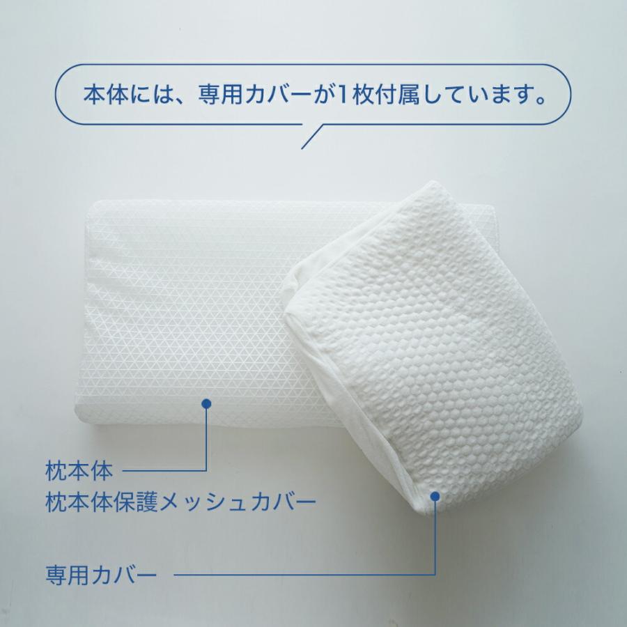枕 ファイバー 肩こり 首こり 横向き 寝返り 洗える 通気性 体圧分散 夏の夜も涼しく眠れる枕  枕カバー付 父の日 | まくら | 14