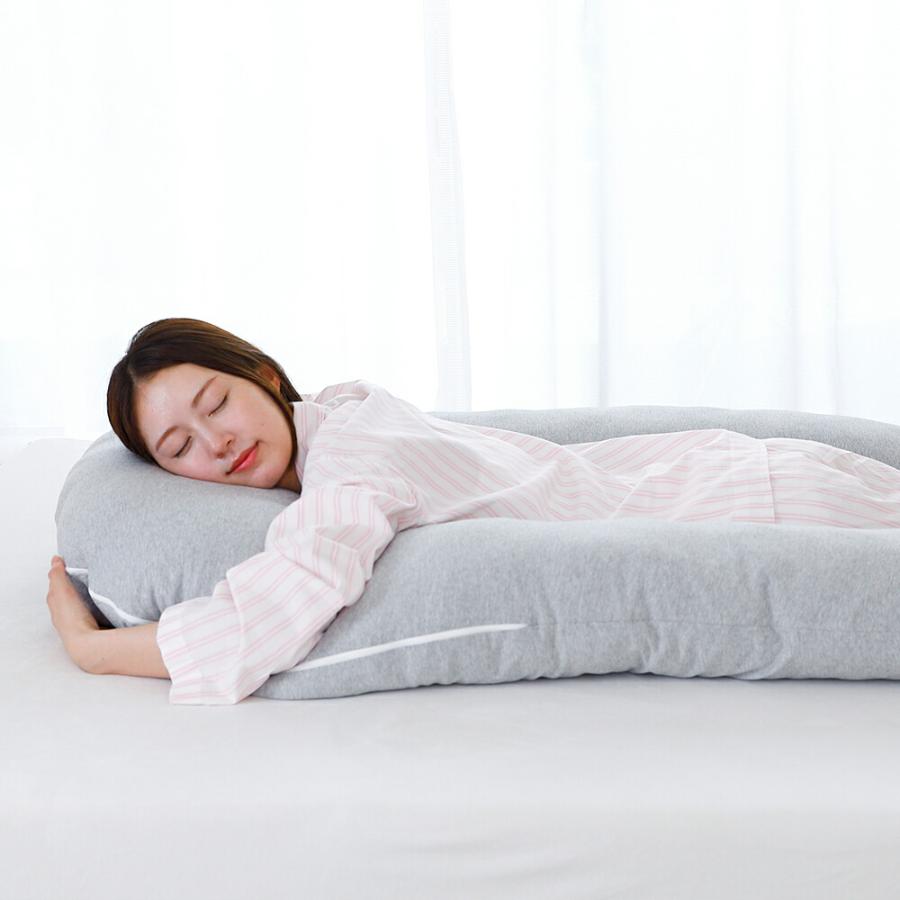 抱き枕 u字 妊婦 ロング 大きい 腰痛 横向き 高さ調節 u字抱き枕 だき枕 ハグーピロー hugoo pillow 2 母の日の画像