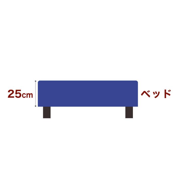 脚付きマットレスベッドsd 足つき 足付き セミダブル 120×195 cm マットレス ：ブルー 脚：ダークブラウン (12cm)｜makura｜02