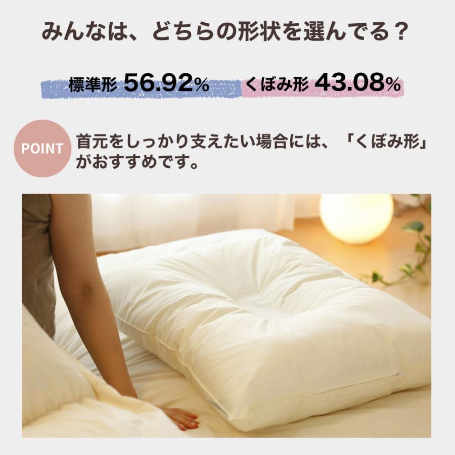 オーダーメイド 枕 セミ オーダーメード シングル 63×43cm 高さ 低め 形状 くぼみ形 素材 低反発キューブウレタン セレクト枕 母の日 | まくら | 08