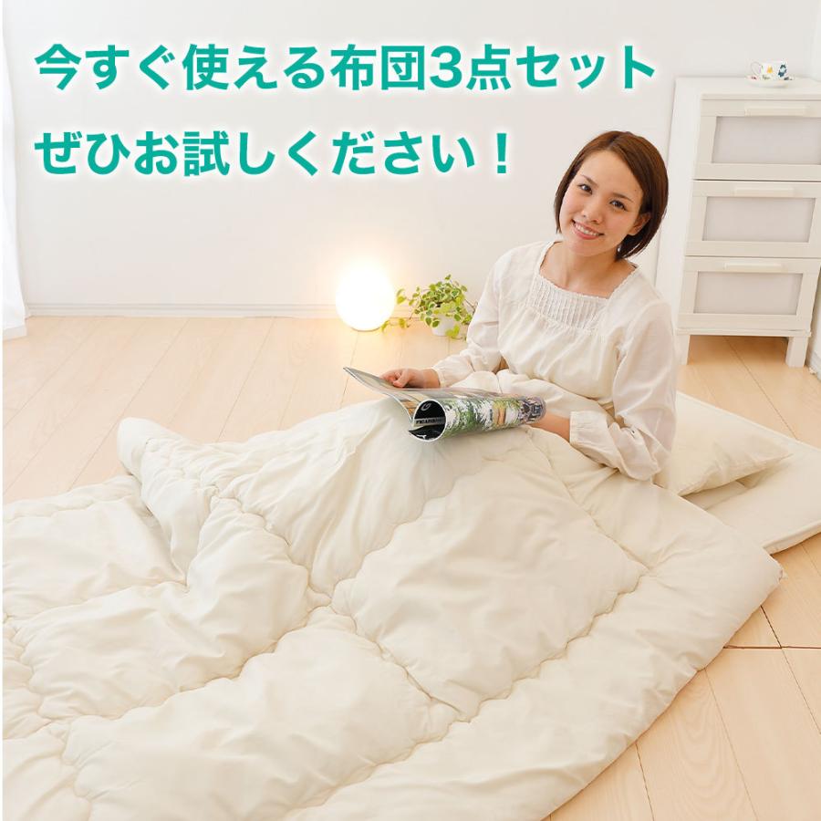 ふとん様 リクエスト 3点 まとめ商品 布団セット 今すぐ使える 布団3点セット ダブル 敷き布団 掛け布団 枕