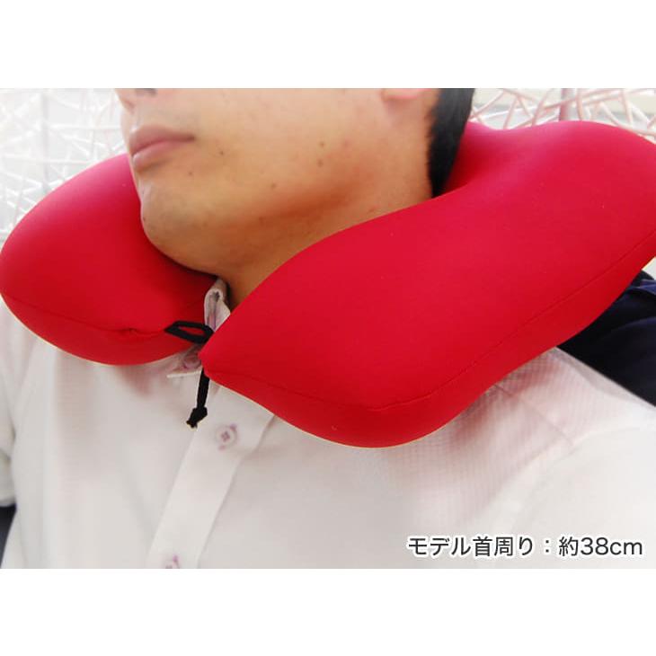 首枕 ネックピロー MOGU ポータブルネックピロー ビーズクッション 旅行 首枕 飛行機 ブルー 母の日 爆買 | MOGU | 02