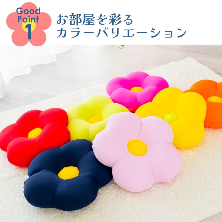 MOGU クッション おしゃれ 花 ビーズクッション 座布団 背当て MOGU クッション おしゃれ 花 ビーズクッション 座布団 背当て