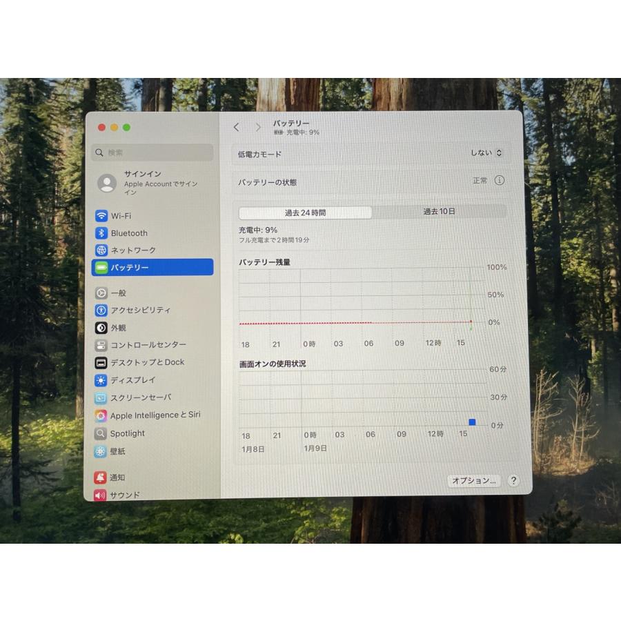 □美品 MacBook Air M1 2020 8GB 256GB A2337 初期化済 バッテリー最大