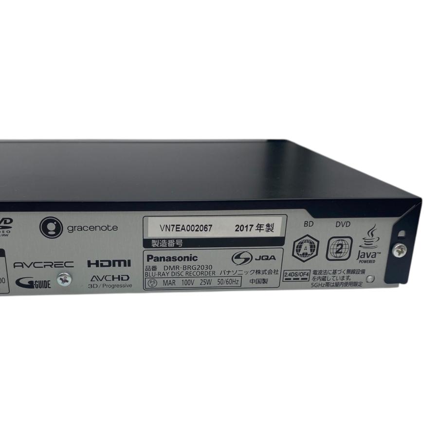 □Panasonic DMR-BRG2030 ブルーレイレコーダー リモコン 電源ケーブル