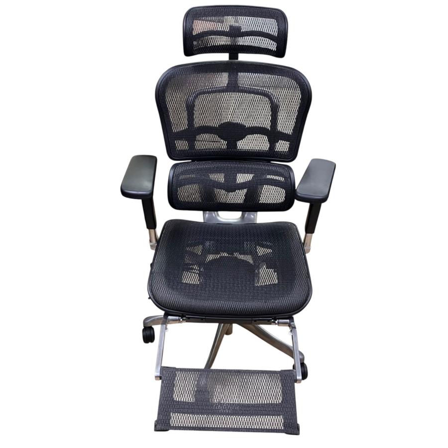 □エルゴヒューマン オットマン付き オフィスチェア メッシュ