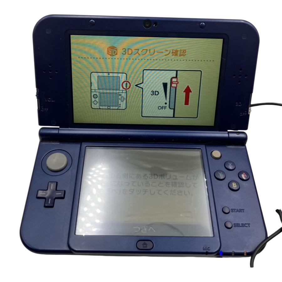 □Nintendo New 3DS LL ブルー 本体 ACアダプター付 動作確認済み 外装 