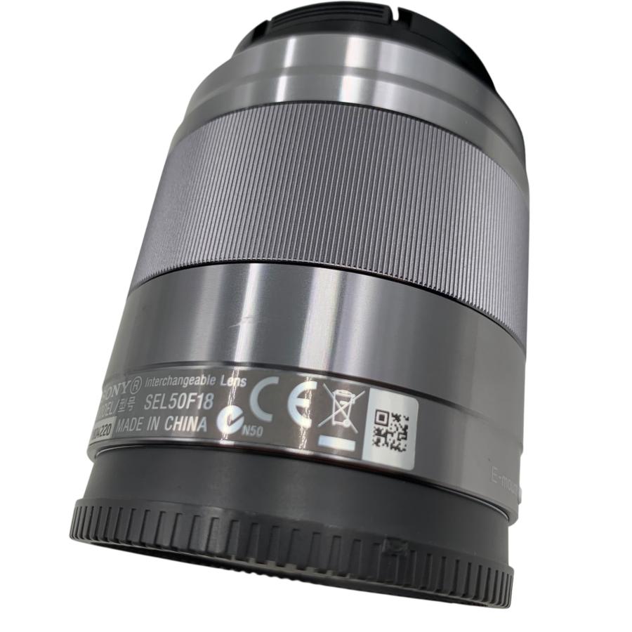 SONY SEL50F18 美品 フィルター付 □Sony SEL50F18 OSS 50mm F1.8 Eマウント 単焦点レンズ シルバー