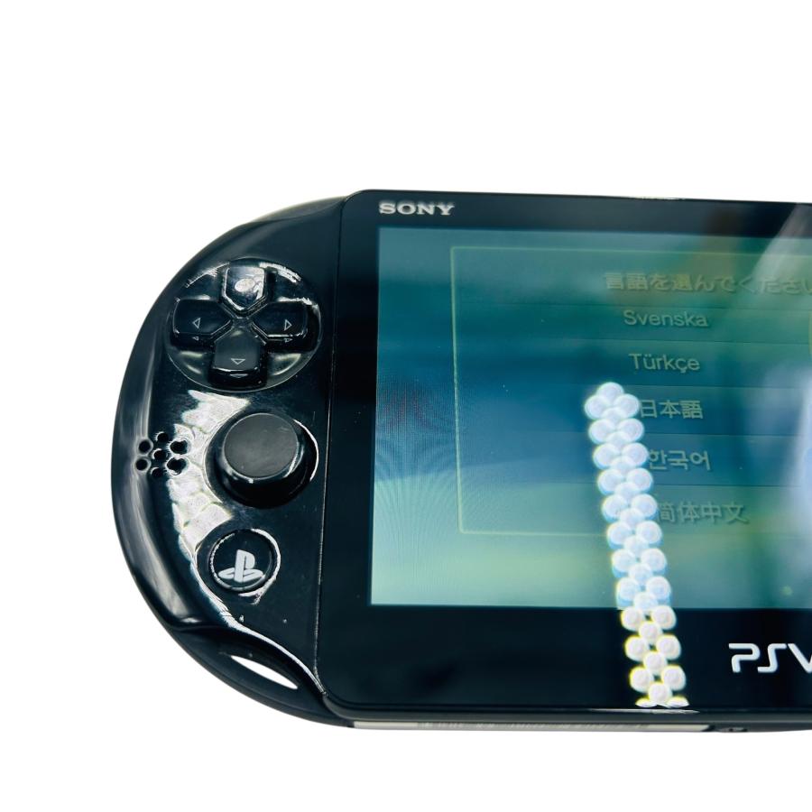 □SONY PS Vita PCH-2000 ブラック 本体 32GBメモリーカード付 初期化