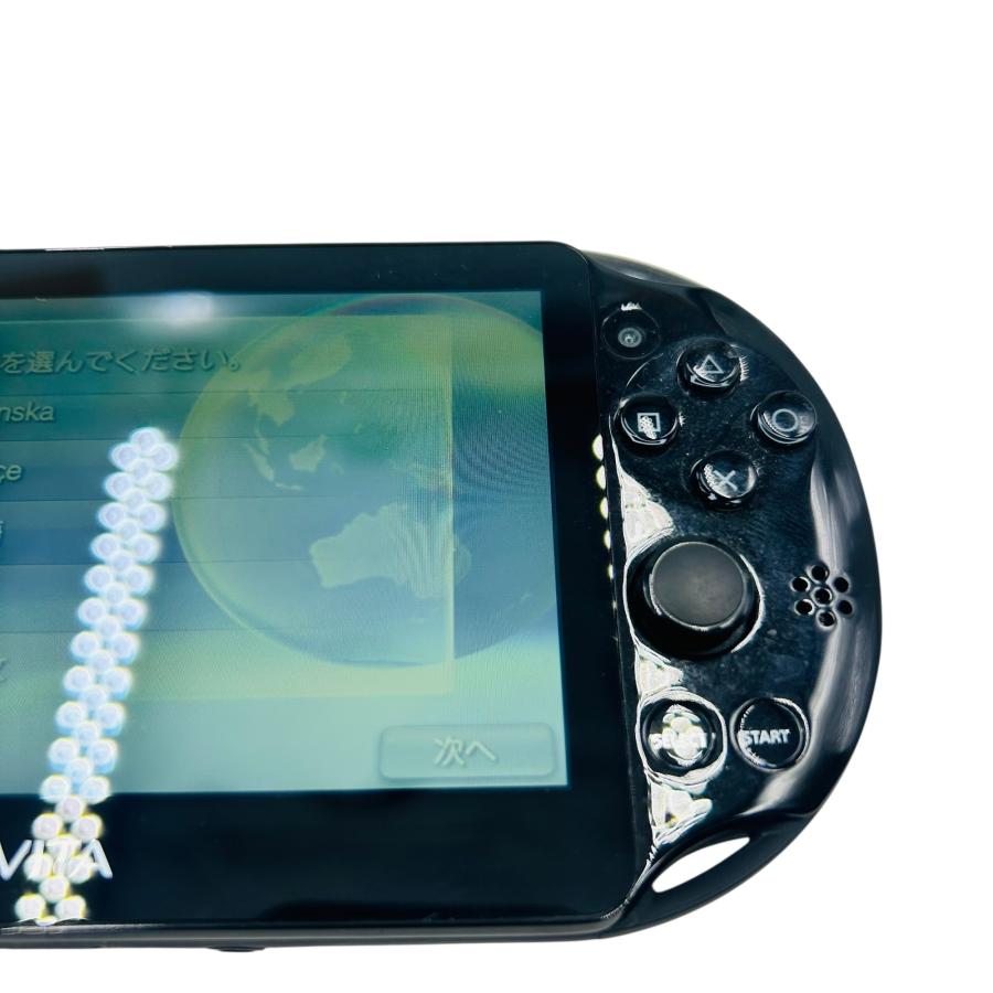 □SONY PS Vita PCH-2000 ブラック 本体 32GBメモリーカード付 初期化