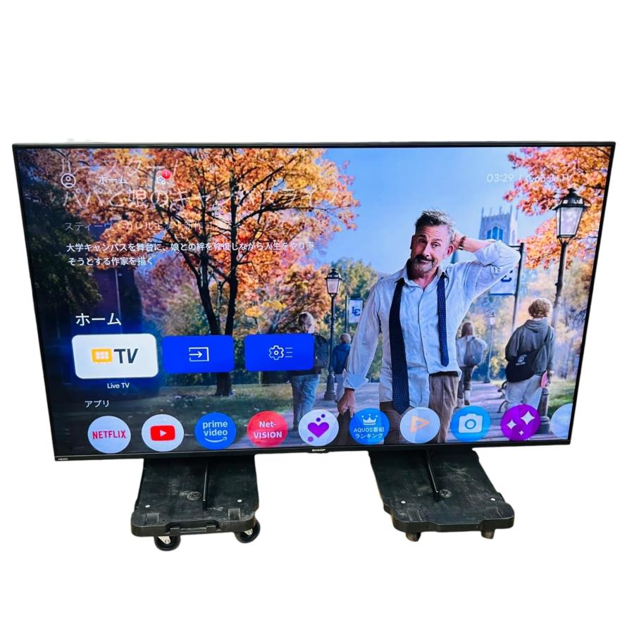□SHARP 4T-C55GL1 55V型 液晶テレビ 2025年製 リモコン 説明書付 動作 