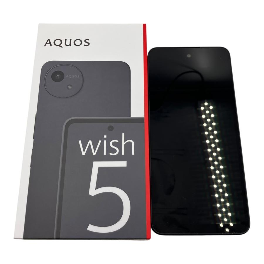 □美品 AQUOS wish5 SH-52F ブラック docomo スマートフォン 本体 初期