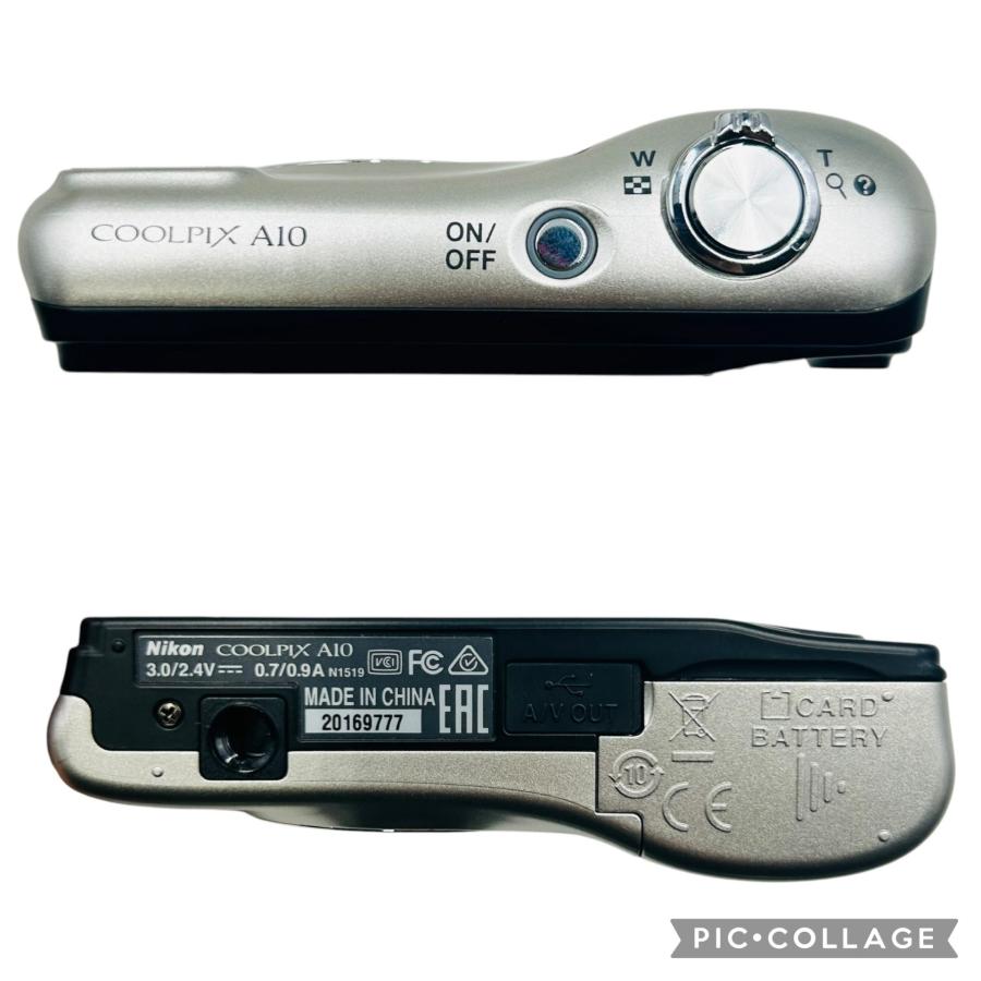 ■美品 Nikon COOLPIX A10 コンデジ シルバー 動作確認済み 元箱 付属品あり 単三電池式2444871