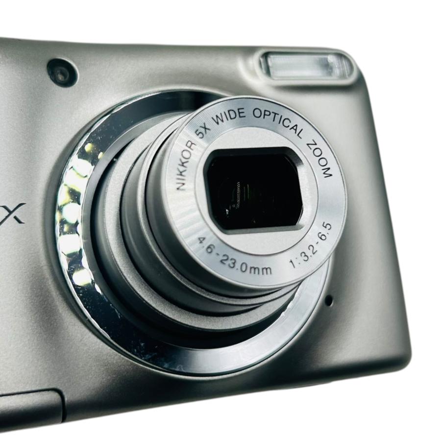 ■美品 Nikon COOLPIX A10 コンデジ シルバー 動作確認済み 元箱 付属品あり 単三電池式2444871
