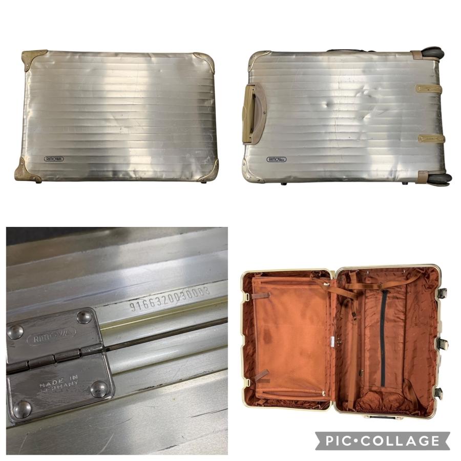 □RIMOWA リモワ アルミ スーツケース 約65cm シルバー 2輪 鍵なし