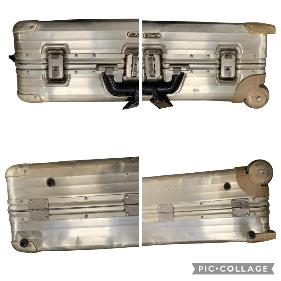 RIMOWA キャリーケース（鍵なし） □RIMOWA リモワ アルミ スーツケース 約65cm シルバー 2輪 鍵なし