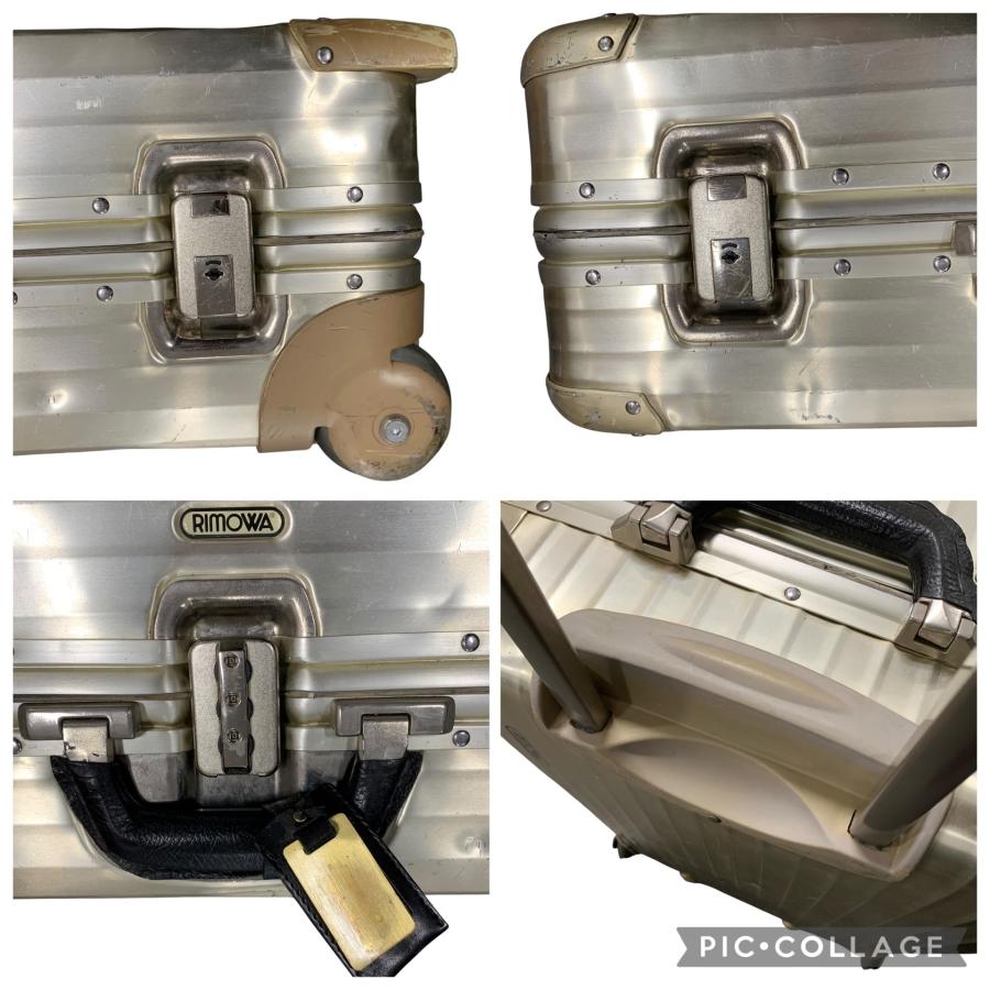 RIMOWA キャリーケース（鍵なし） □RIMOWA リモワ アルミ スーツケース 約65cm シルバー 2輪 鍵なし