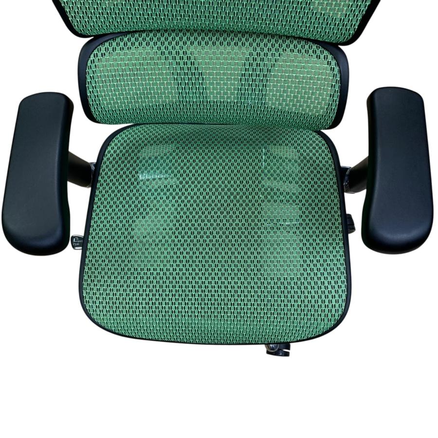 ■極美品 Ergohuman Pro2 エルゴヒューマン プロ2 オットマン付 グリーン メッシュチェア 展示品2494883_2