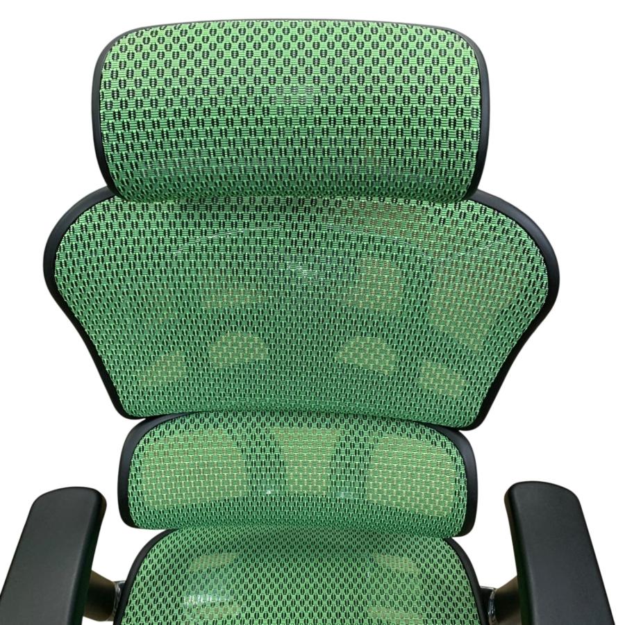 ■極美品 Ergohuman Pro2 エルゴヒューマン プロ2 オットマン付 グリーン メッシュチェア 展示品2494883_3