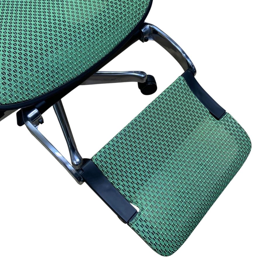 ■極美品 Ergohuman Pro2 エルゴヒューマン プロ2 オットマン付 グリーン メッシュチェア 展示品2494883_6