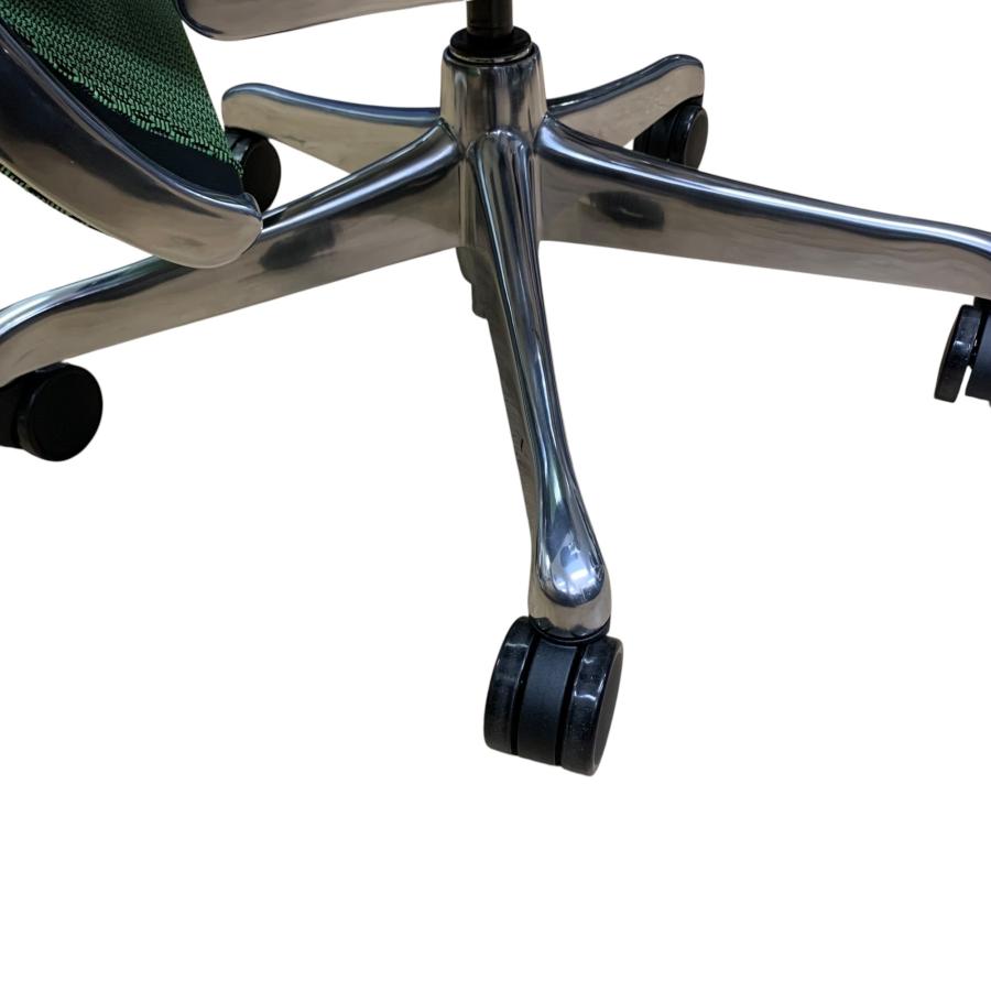 ■極美品 Ergohuman Pro2 エルゴヒューマン プロ2 オットマン付 グリーン メッシュチェア 展示品2494883_8
