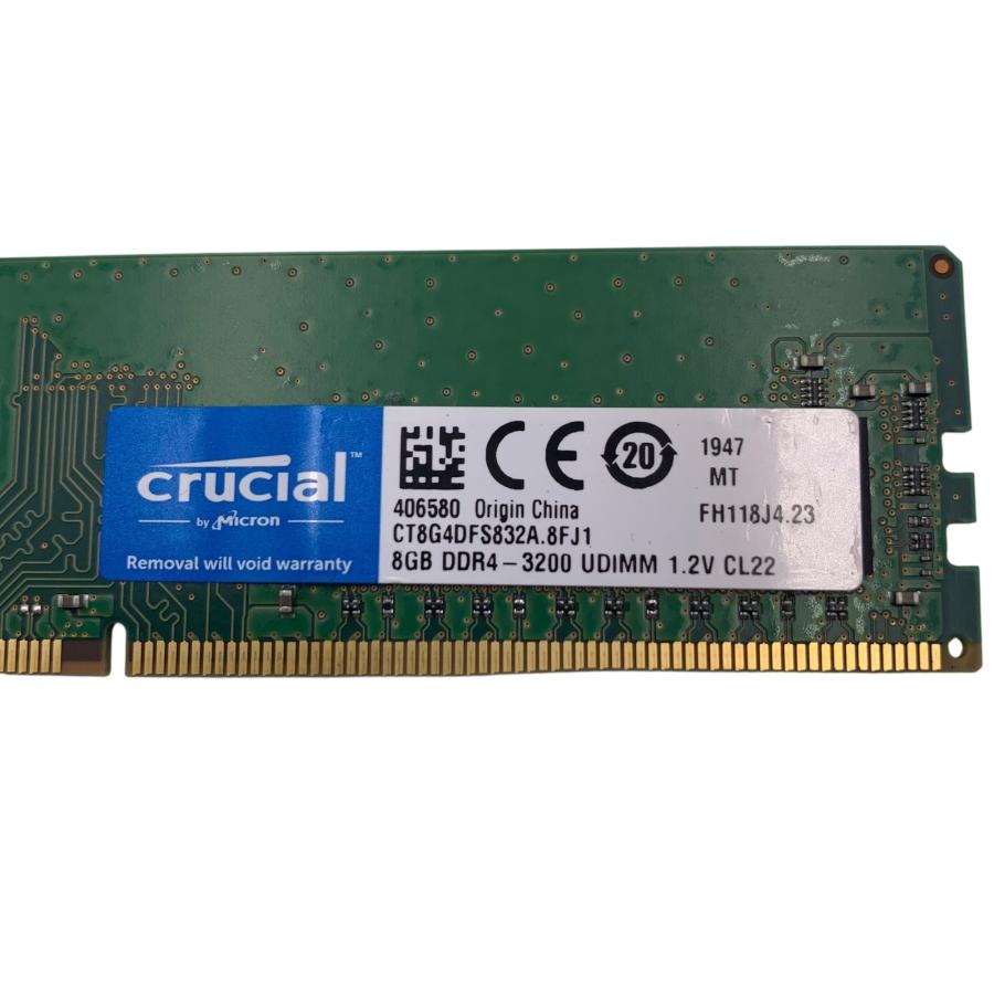 □Crucial DDR4 8GB×2枚 3200MHz デスクトップ用メモリ 2495781 : 買取