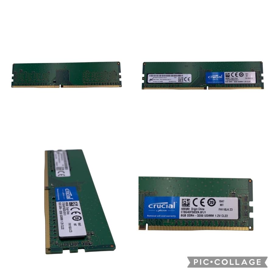 □Crucial DDR4 8GB×2枚 3200MHz デスクトップ用メモリ 2495781 : 買取