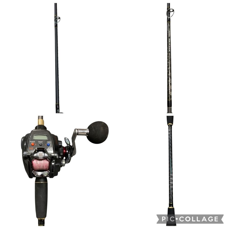 J*N様 ダイワシーボーグ200J-DH動作未確認竿付き □ダイワ シーボーグ 200J 電動リール ロッドセット BRAZER SLOW