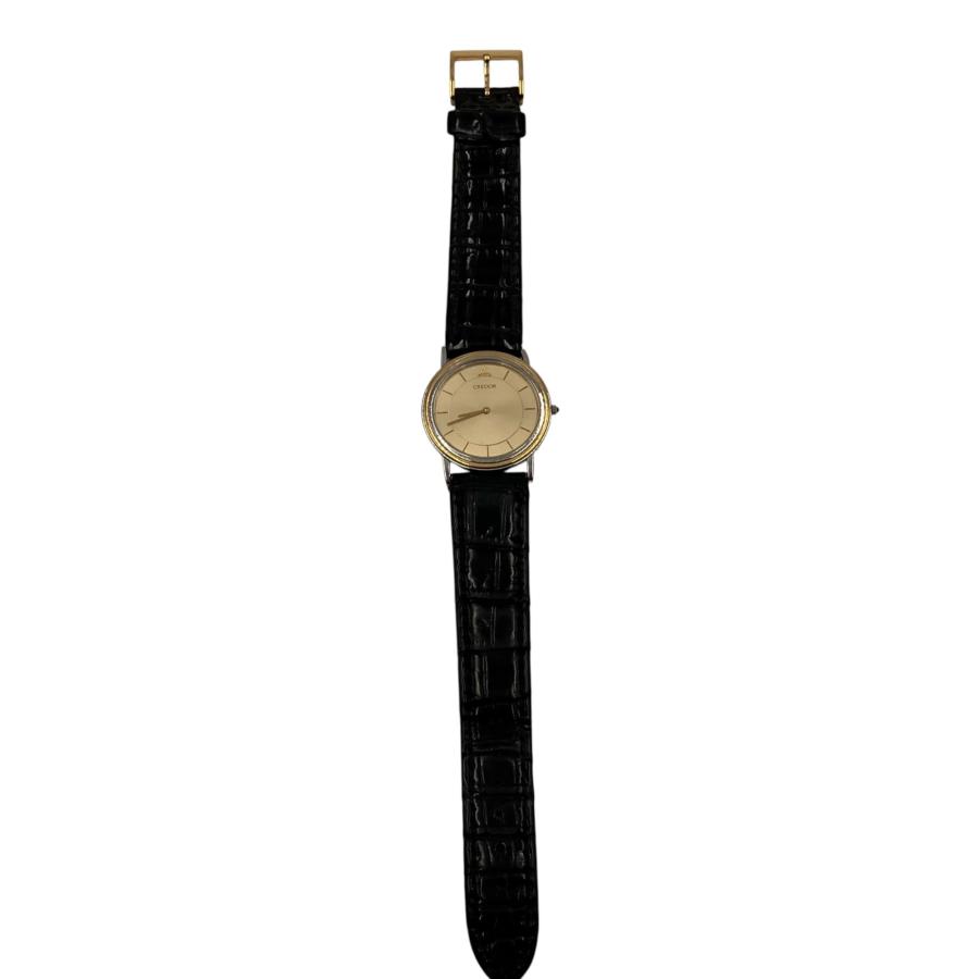 □SEIKO CREDOR 7770-6030 クオーツ 腕時計 18KTベゼル メンズ