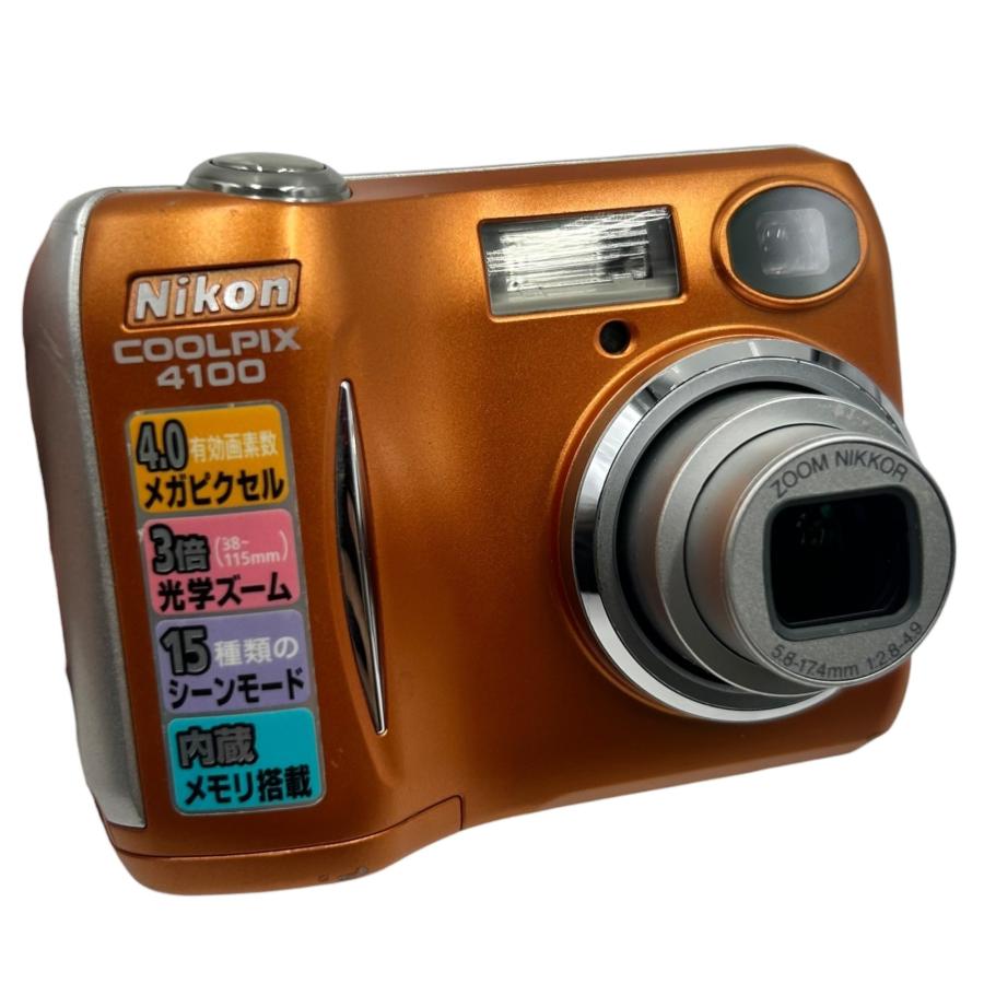 □Nikon COOLPIX 4100 E4100 オレンジ コンパクトデジタルカメラ 400万