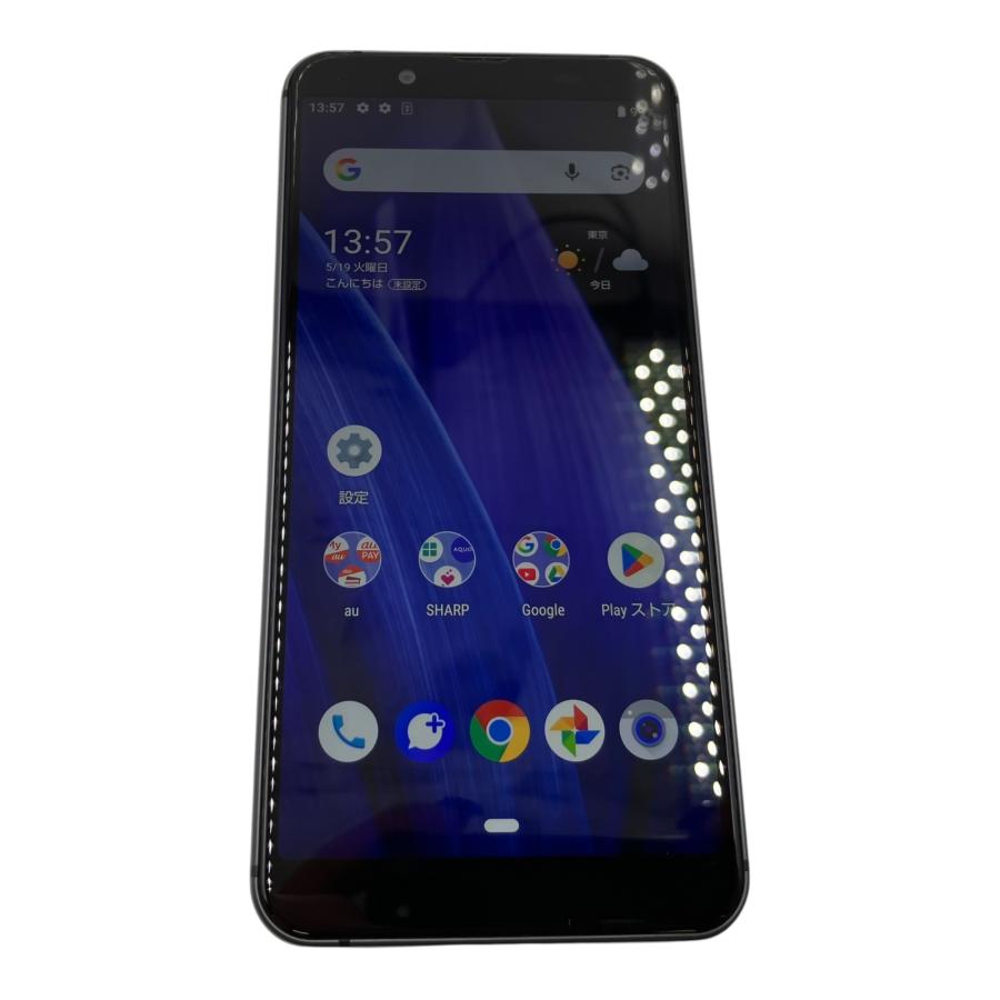 □SHARP AQUOS sense3 basic SHV48 SIMフリー Android9 グレー 本体