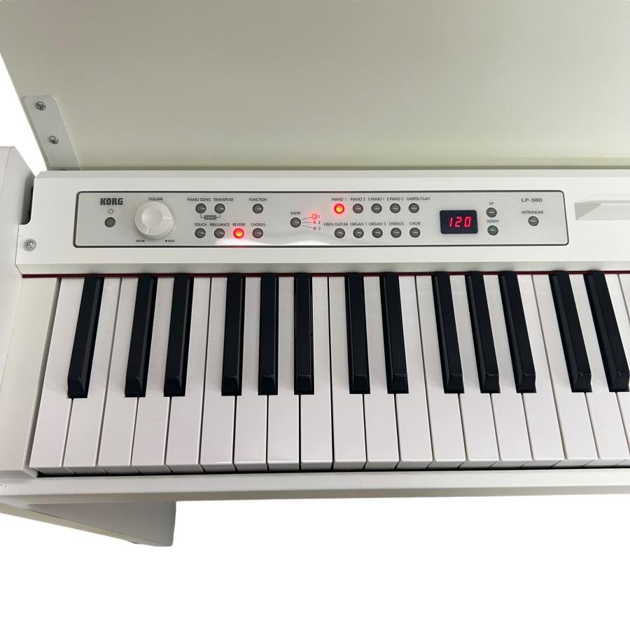 □KORG LP-380 電子ピアノ 88鍵 2020年製 ホワイト 椅子付き 動作確認