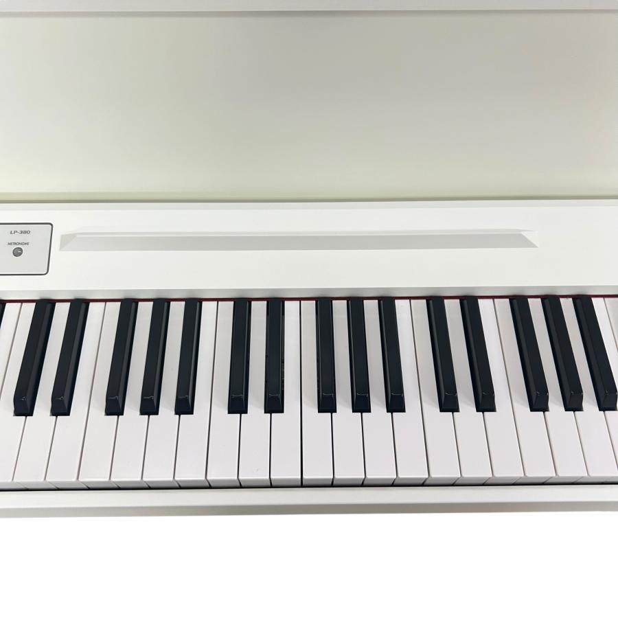 □KORG LP-380 電子ピアノ 88鍵 2020年製 ホワイト 椅子付き 動作確認