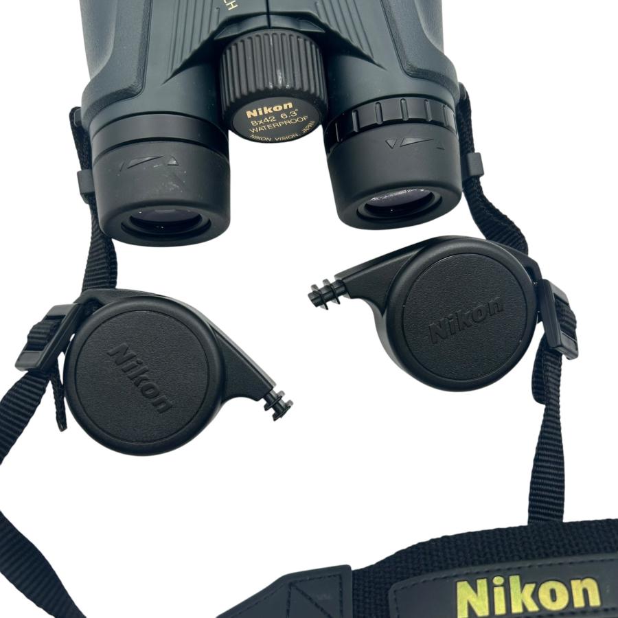 ■Nikon MONARCH 8x42 6.3° 双眼鏡 防水 ケース付 動作確認済 ニコン モナーク バードウォッチング アウトドア レンズカバー割れあり2591285_8