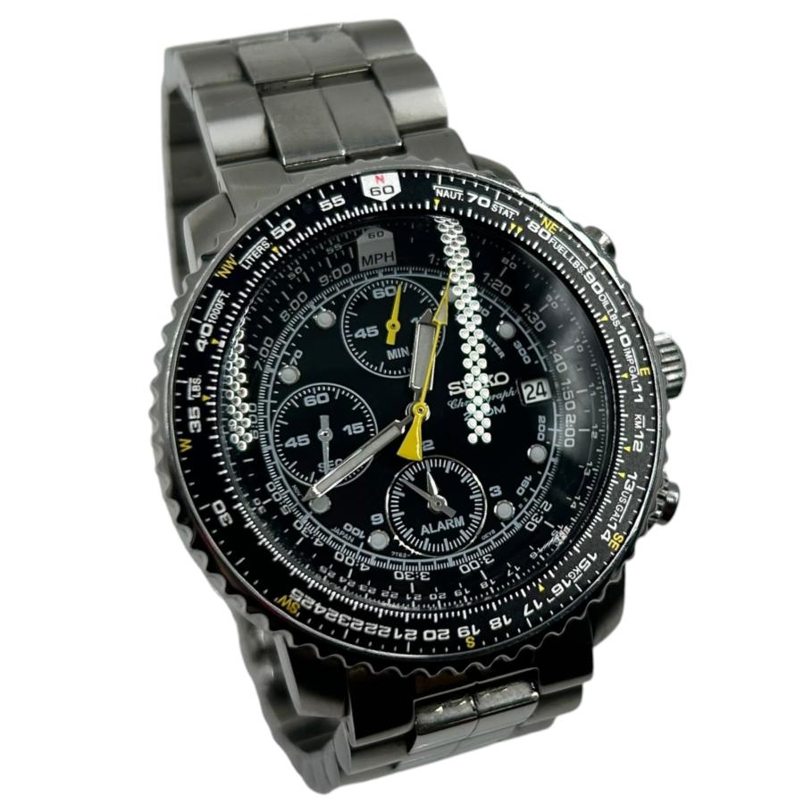 T*様 SEIKO 7T62-0EB0 クロノグラフ　クォーツ □SEIKO クロノグラフ アラーム 7T62-0EB0 200m防水 デイト ブラック